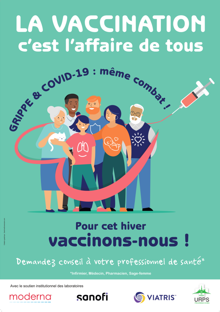 Affiche vaccination en pharmacie