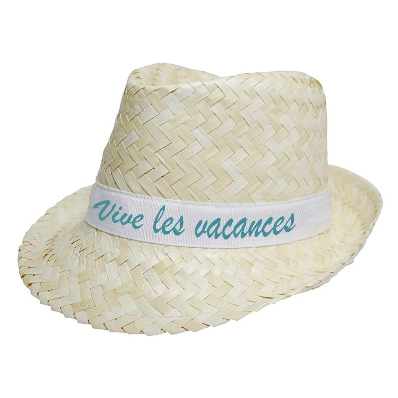 chapeau de paille personnalisable