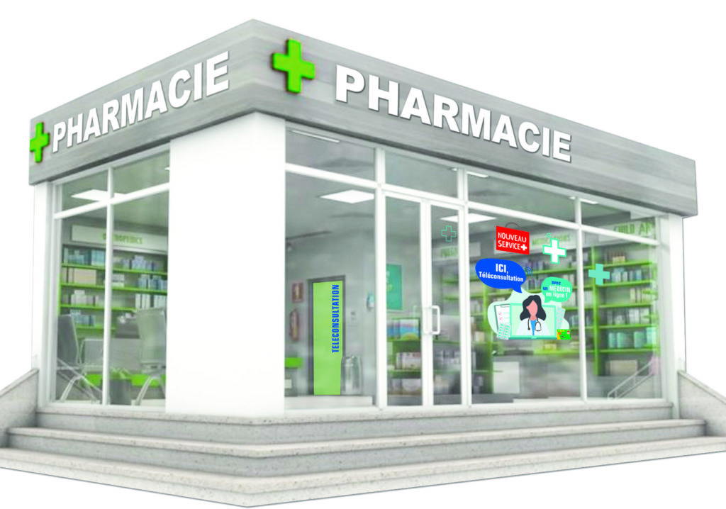 Téléconsultation en pharmacie - vitrine