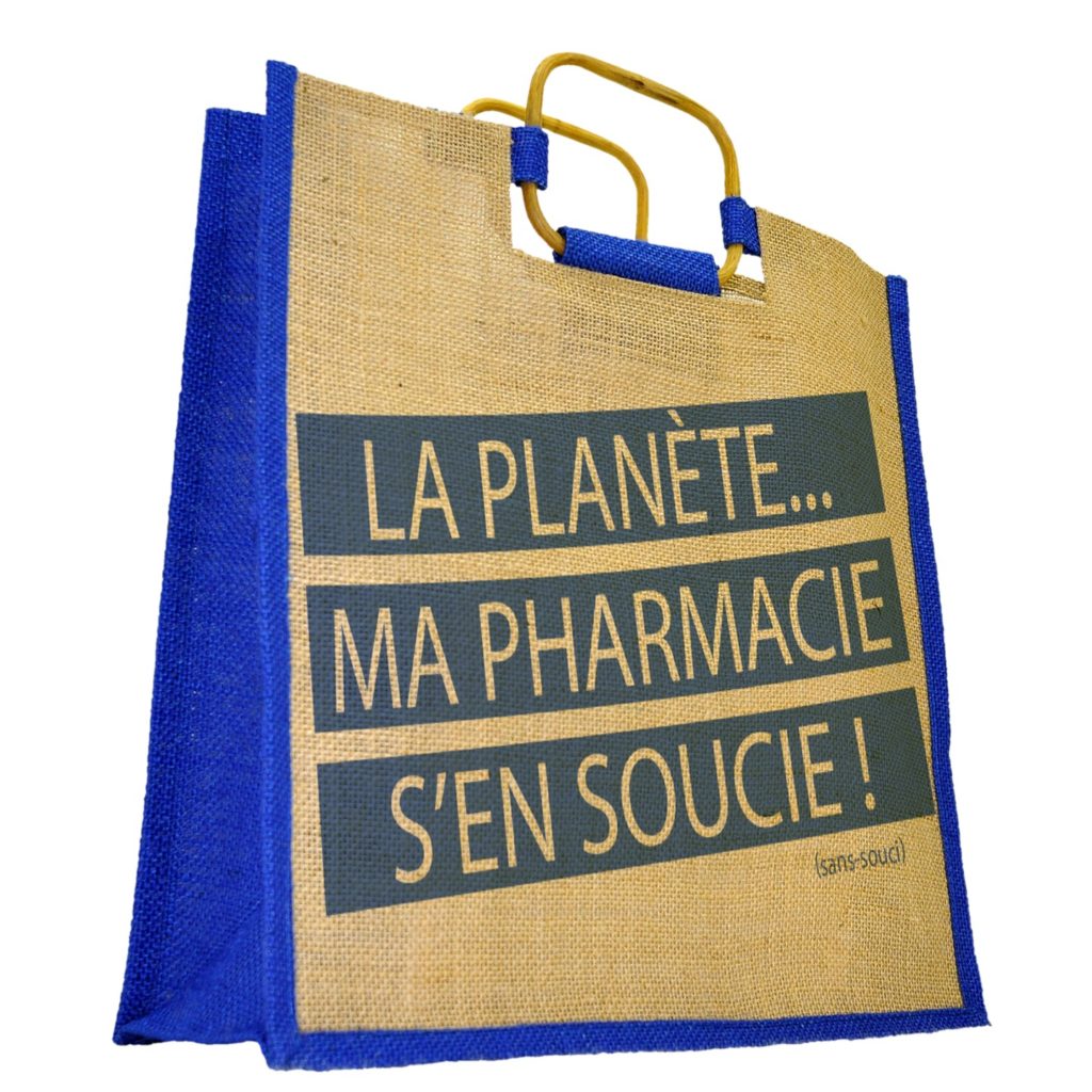 sac en toile de jute - la planète ma pharmacie s'en soucie