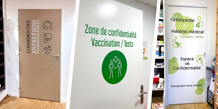 zone de confidentialité en pharmacie