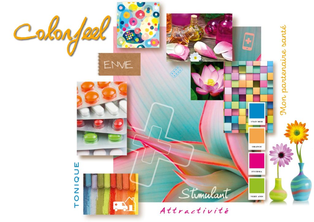 Planche tendance pharmacie Colorfeel