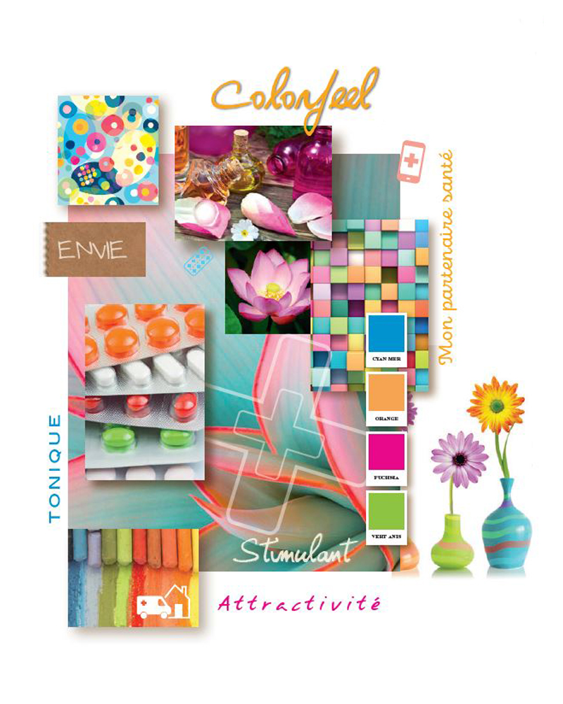 Planche tendance pharmacie Colorfeel