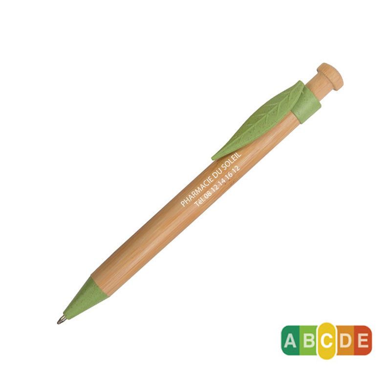 stylo personnalisable en bambou